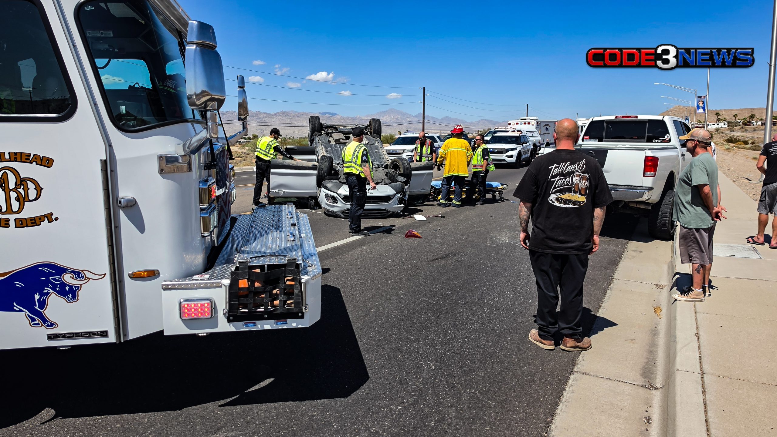 Bullhead City Rollover Crash - Code3News