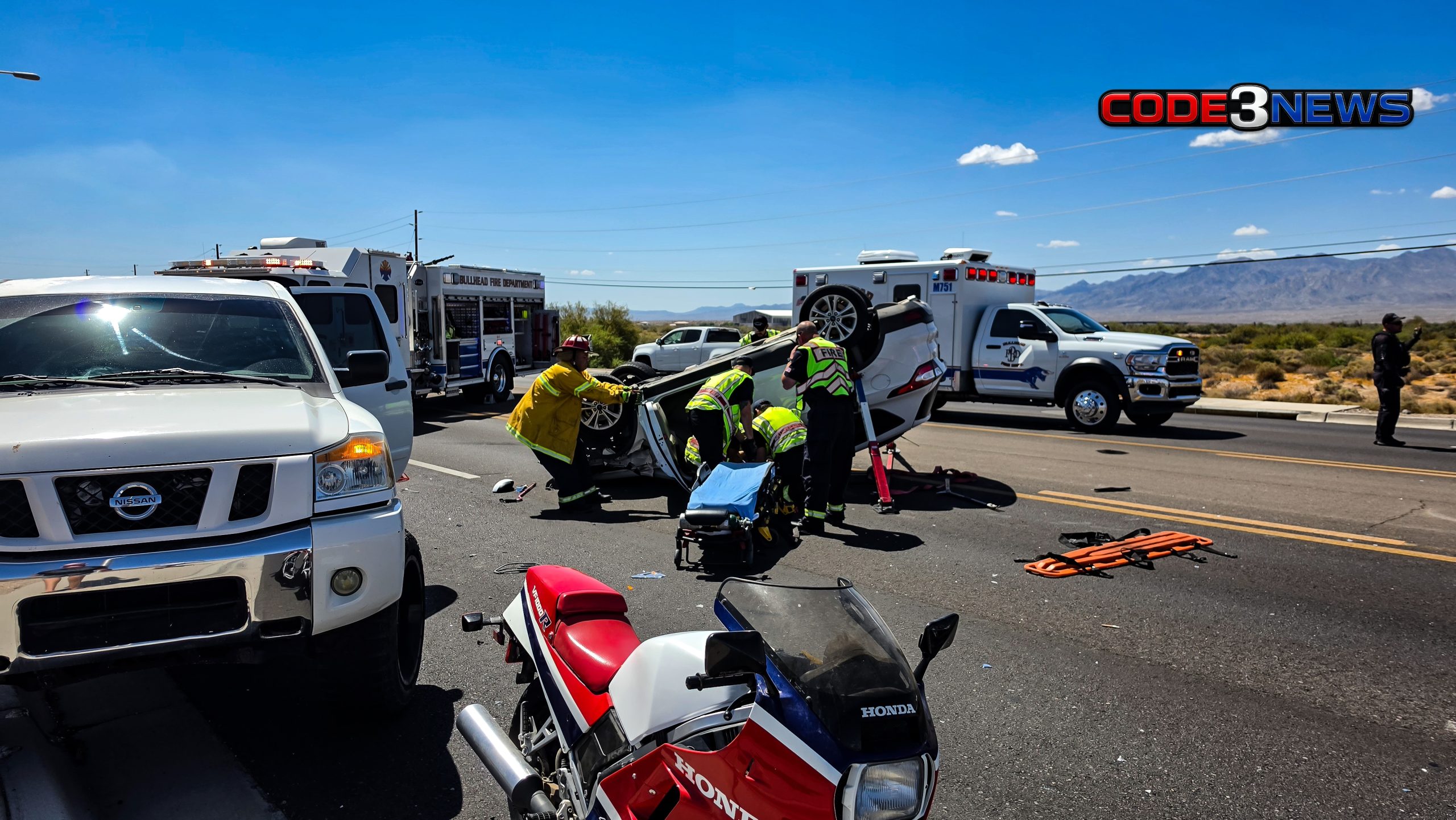 Bullhead City Rollover Crash - Code3News