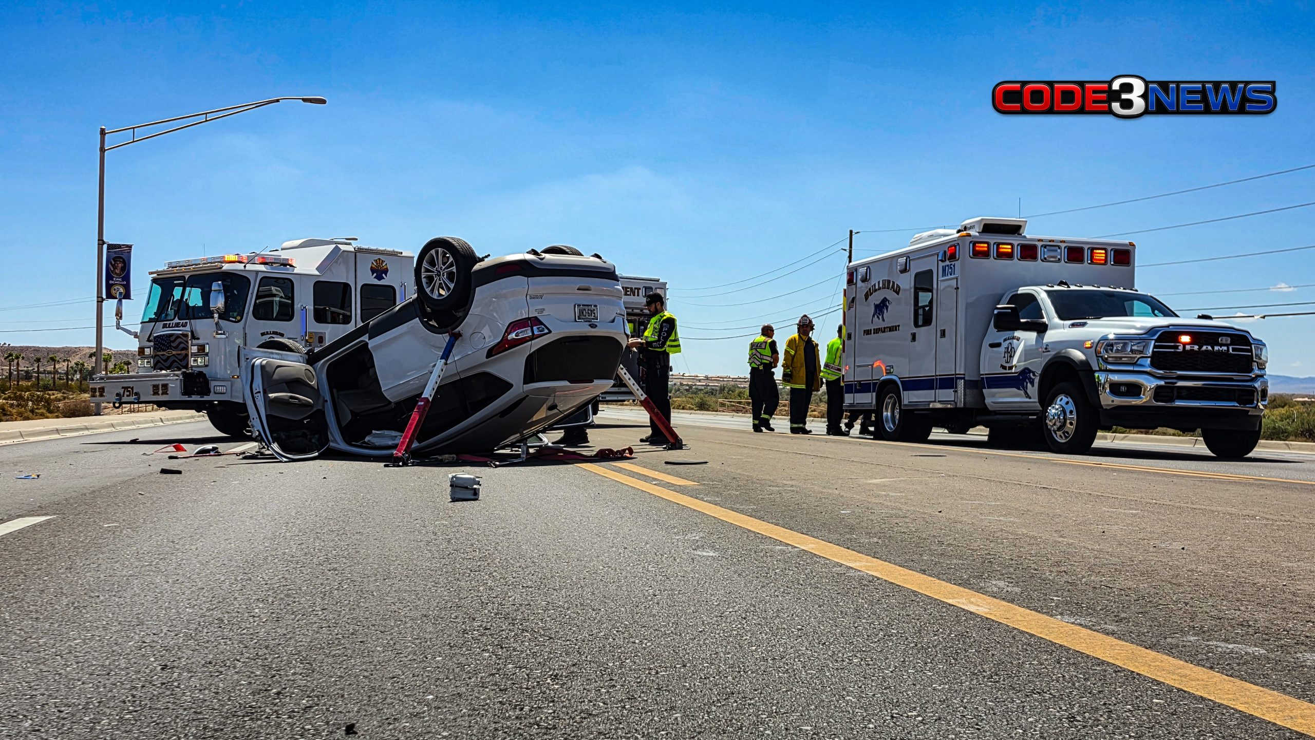 Bullhead City Rollover Crash - Code3News