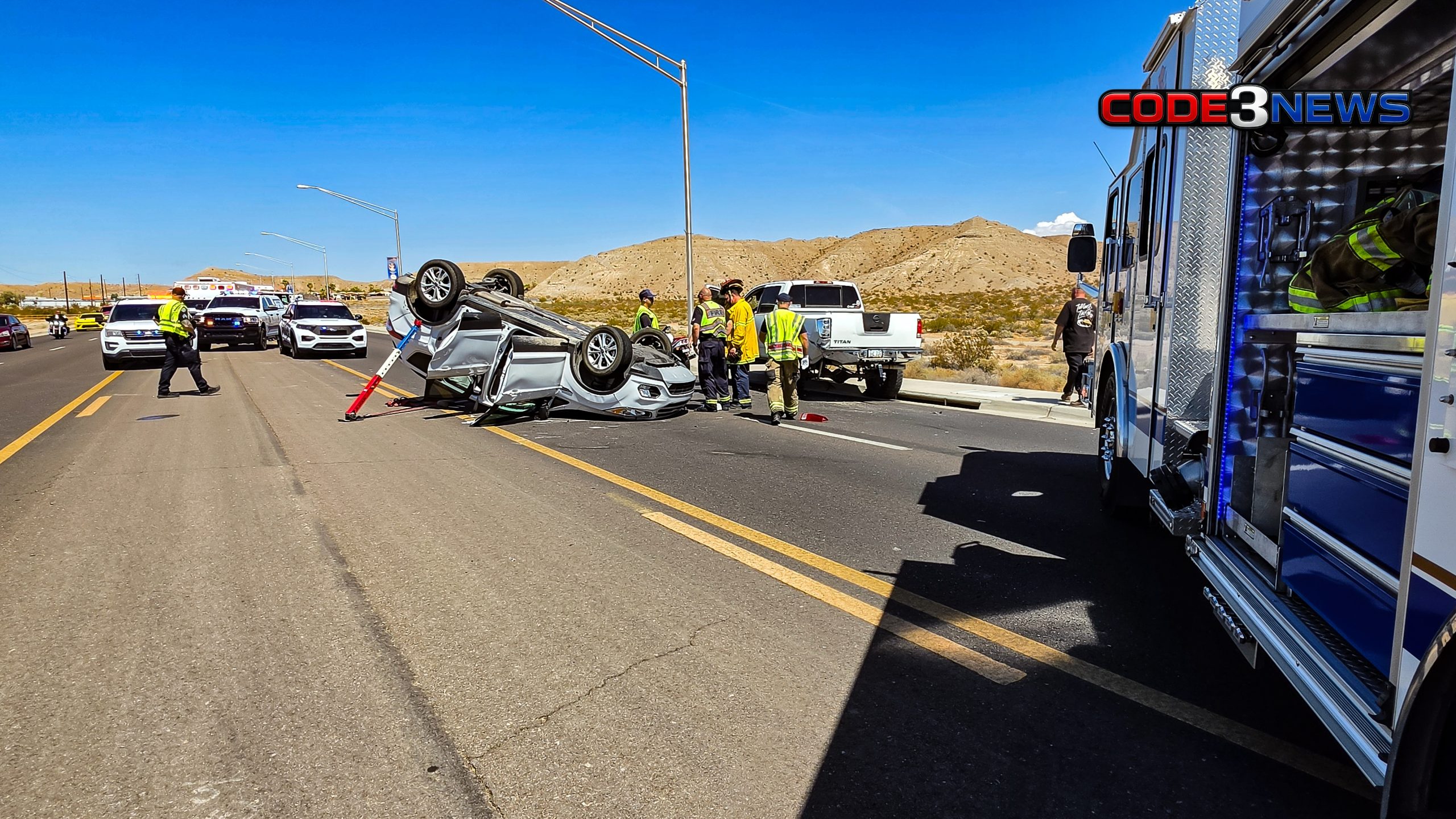 Bullhead City Rollover Crash - Code3News