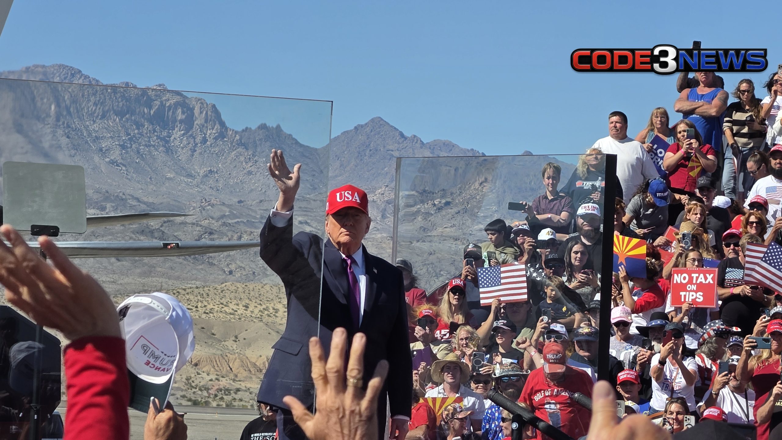 President Trump Visits Bullhead City Drawing - Code3News