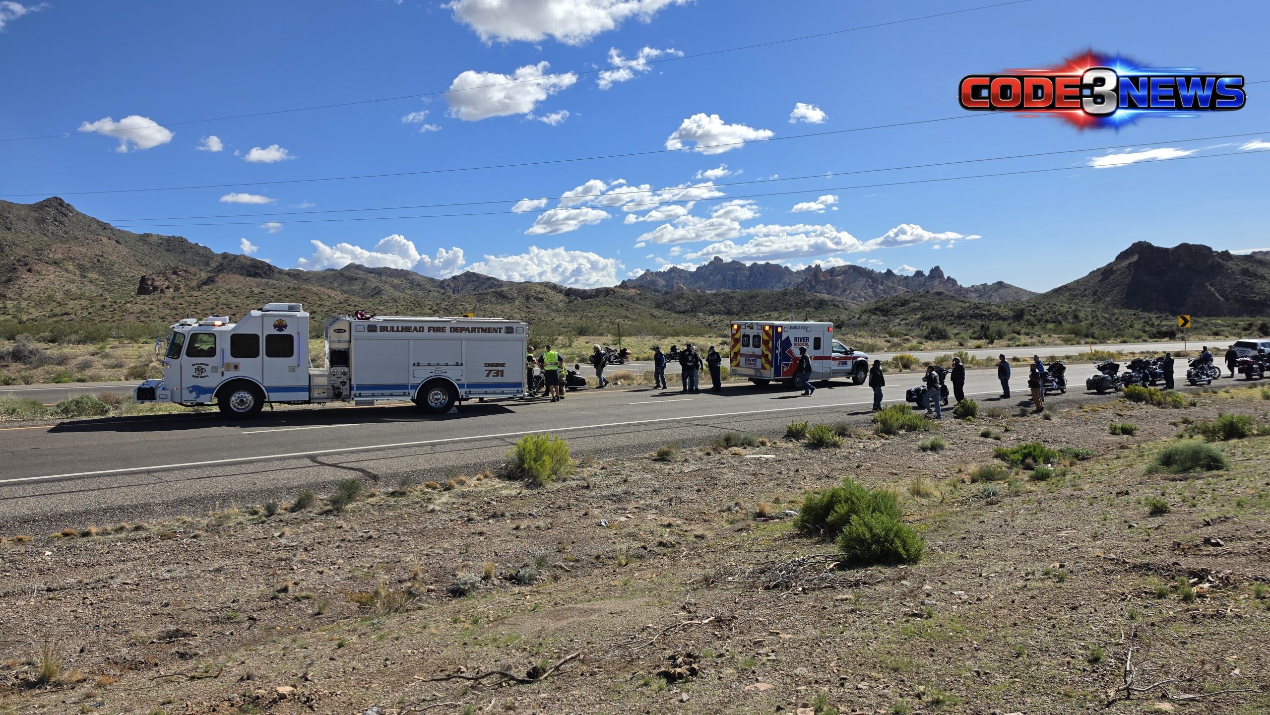 Motorcycle Crash on Highway Crash - Code3News