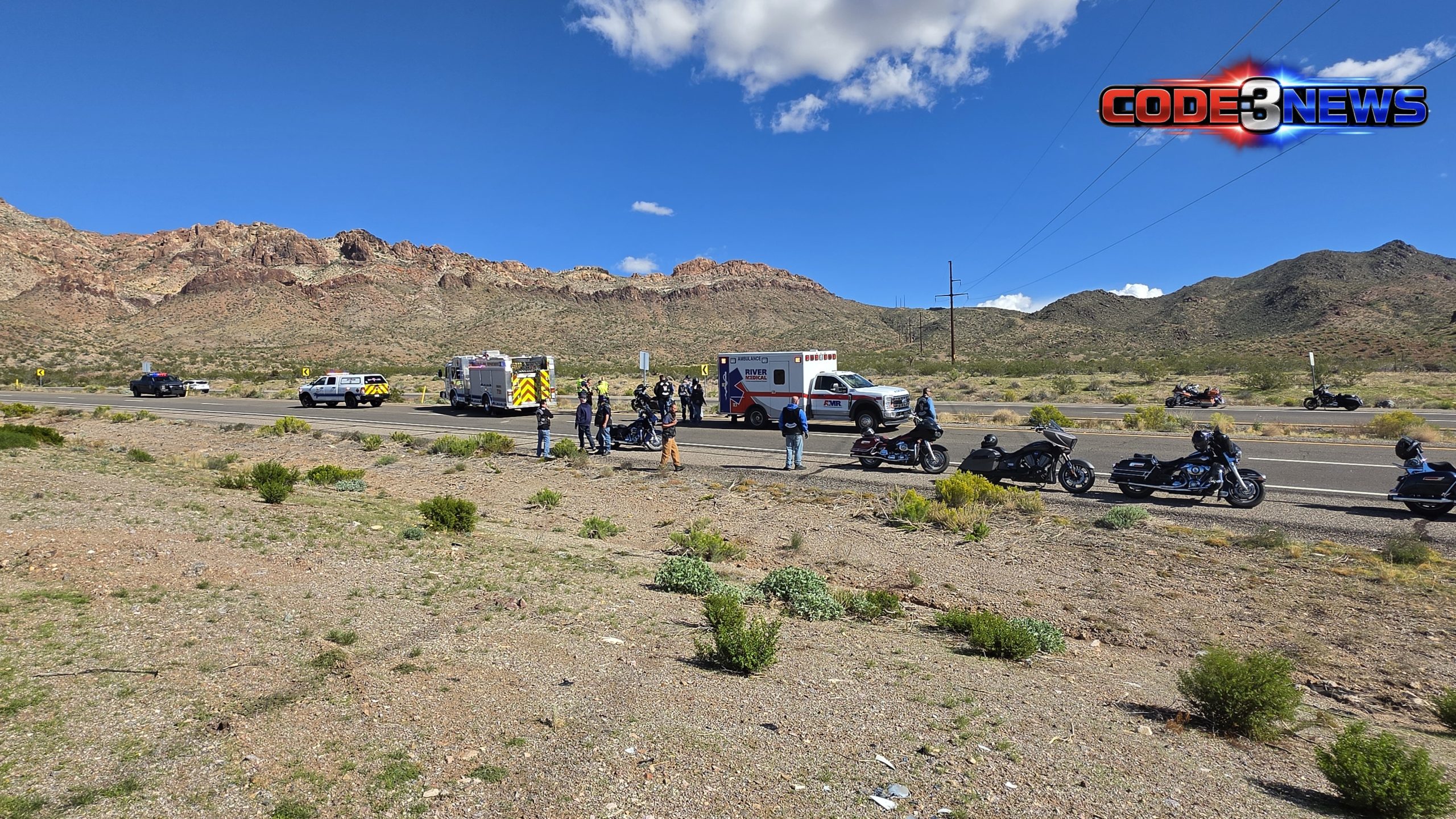 Motorcycle Crash on Highway Crash - Code3News